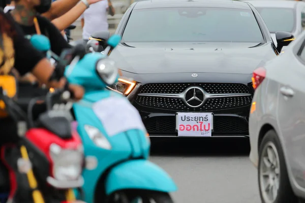 Nakhonratchasima Thailand July 2021 Car Mob Street Thailand People Took — Fotografia de Stock