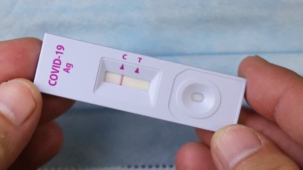 코로나 바이러스 장비의 Covid Rapid Antigen Rdat Quick Detection Testing — 비디오