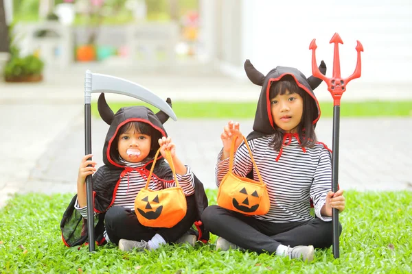 Halloween Liburan Dan Konsep Masa Kecil Anak Anak Kecil Dari — Stok Foto