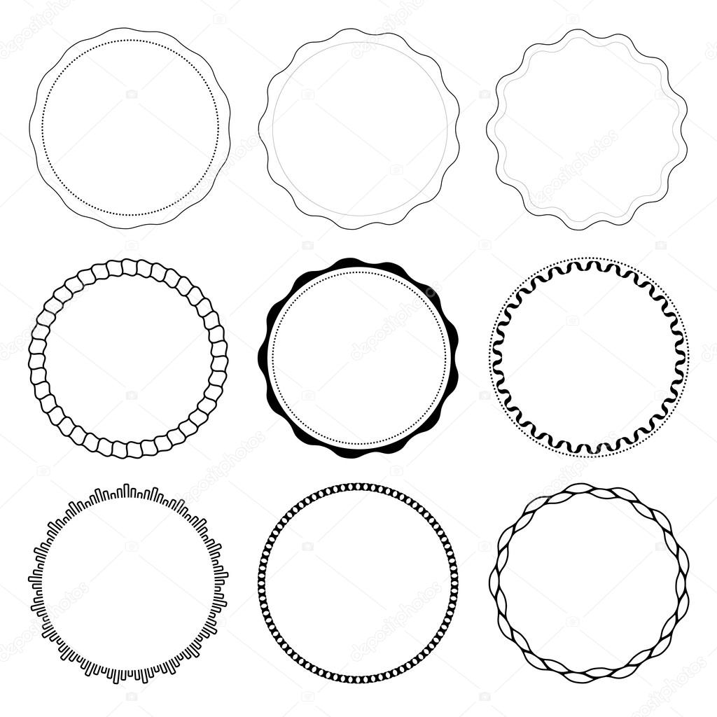 Set of 9 circle design frames