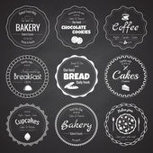 Satz von 9 Kreis-Bäckereietiketten