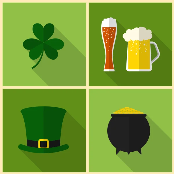 Saint Patricks dag. Moderne plat ontwerp — Stockvector