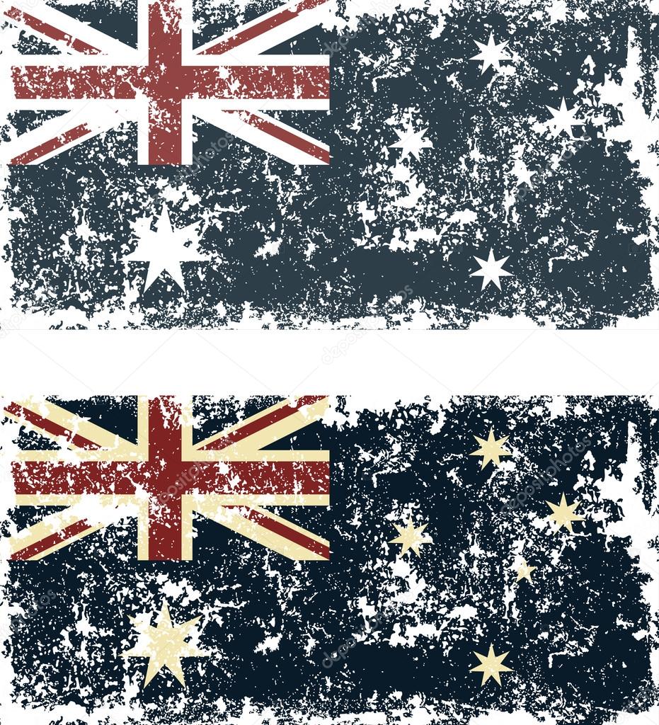 Old scratched flag