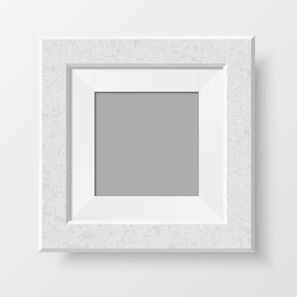 Cadre photo blanc réaliste — Image vectorielle