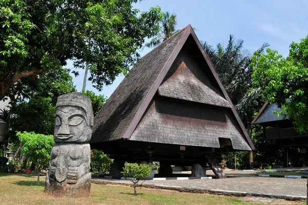 Tradiční dům Celebes, Sulawesi, Indonésie — Stock fotografie