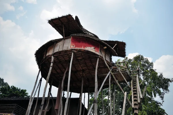 Casa tradicional en West Kalimantan, Indonesia — Foto de Stock