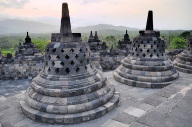 Stupa Borobudur Tapınağı Java Adası