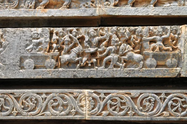 Hoysaleshwara hinduistický chrám, Halebid, Indie — Stock fotografie