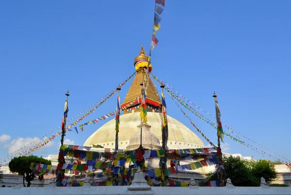 加的松的boudhanath stupa，侄子 — 图库照片