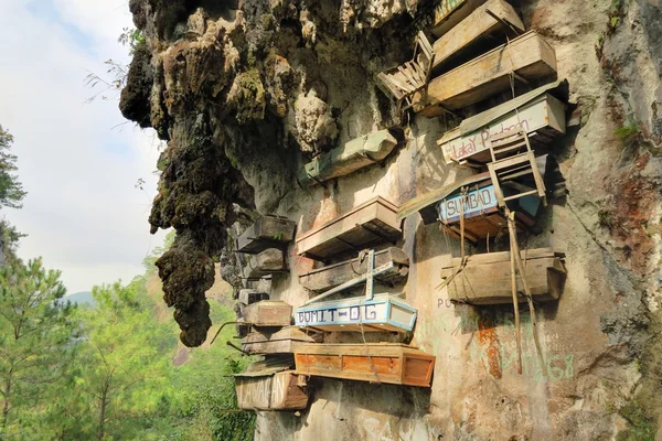 Cercueils suspendus de Sagada, Philippines — Photo