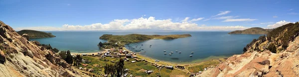 Fishertown Lago Titicaca tra Bolivia e Perù — Foto Stock