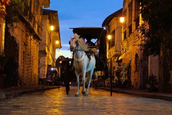 Kolonial Street Chrisologo, Vigan, Filipina — Stok Foto