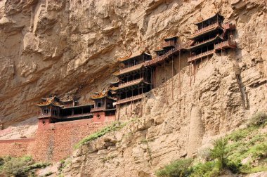 Manastırı tapınak yakınındaki Datong, Çin asılı