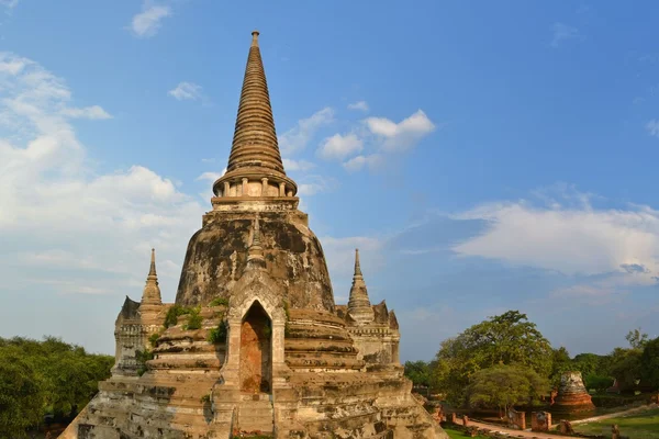 Ruínas do templo Si Sanphet em Ayutthaya, Tailândia — Fotografia de Stock