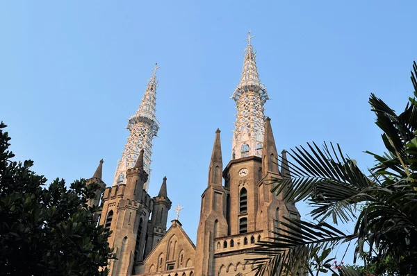 Catedral Católica Romana Neogótica, Yakarta, Indonesia — Foto de Stock