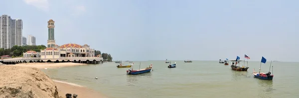 Pływający Meczet Tanjung Bungah, Penang, Malezja — Zdjęcie stockowe