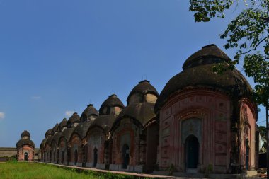 Terracotta brick temples in central Kolkata, India clipart