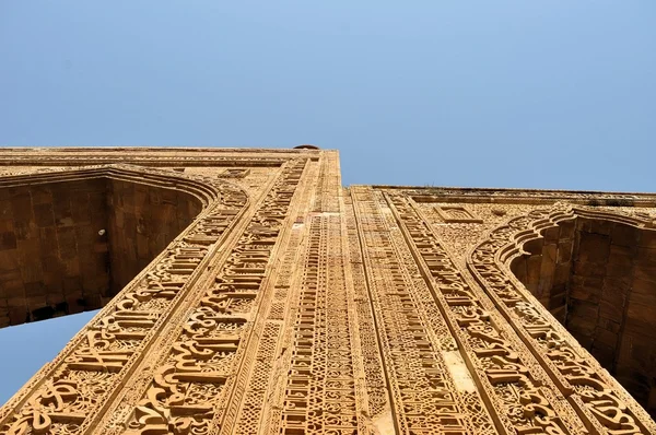 Stone carving in ancient Mosque, Ajmer, Rajasthan, India — Stock Photo, Image