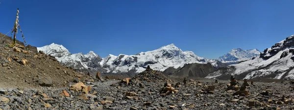 Landschaft im Annapurna-Gebirge, im Himalaya — Stockfoto