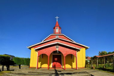 Tarihi ahşap kilise, Cizvit, Chiloe, Şili
