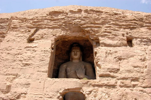 UNESCO Yungang Grottoes buddhistických jeskyní, Čína — Stock fotografie