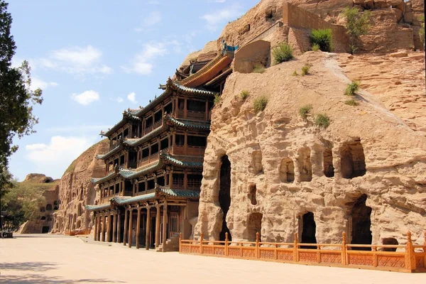 UNESCO Yungang Grottoes Buddhist caves, China — Stock Photo, Image