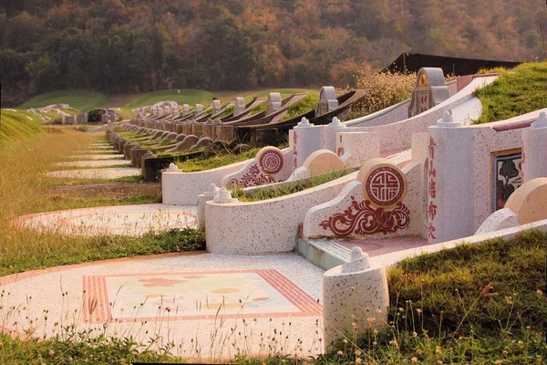 Cementerio chino en Kanchanaburi, Tailandia — Foto de Stock