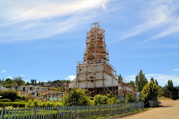 Historický dřevěný kostel, postavený jezuity, Chiloe, Chile — Stock fotografie