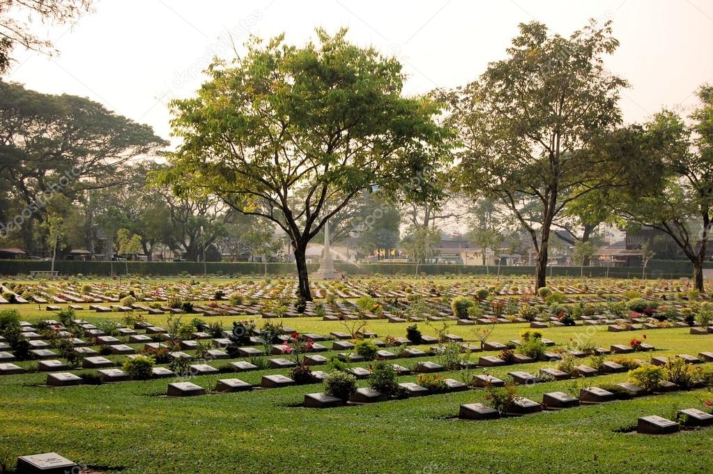 Cemetery of World War 2 casualties, Kanchanaburi, Thailand