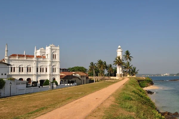 Deniz feneri ve İslam Okulu Galle, Sri Lanka — Stok fotoğraf