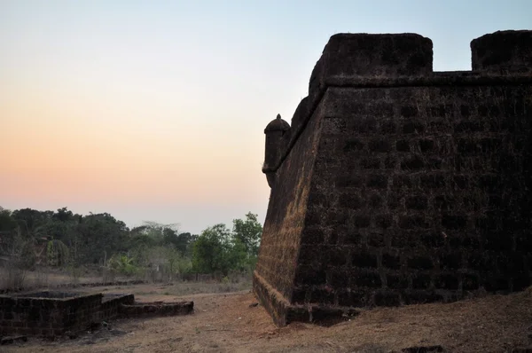 Forte di Corjuem, fortezza militare, Goa, India — Foto Stock