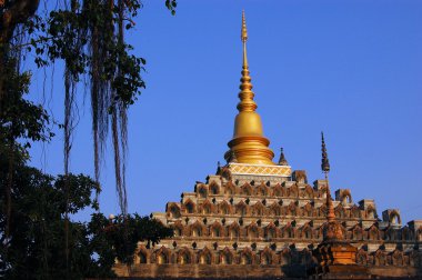 Shan Style Buddhist Temple in Mae Sot, Thailand clipart