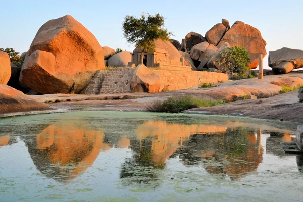 Fornlämningar i hampi, karnataka, Indien — Stockfoto