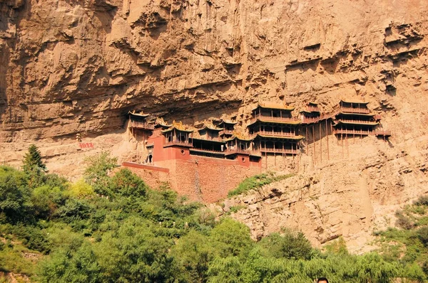 Hanging tempio monastero vicino Datong, Cina — Foto Stock