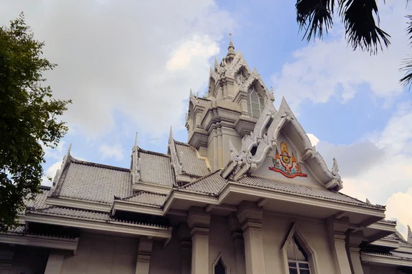 Templo gris en la Biblioteca Nacional, Bangkok, Tailandia —  Fotos de Stock