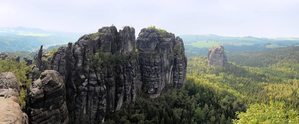 Vista panoramica di Winterstein, Svizzera sassone — Foto Stock