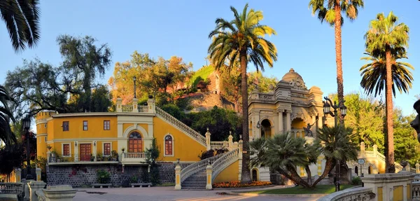 Cerro santa lucia şehir merkezinde santiago, Şili.