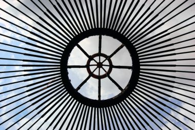 Geleneksel Moğol Yurt çadır inşaatı