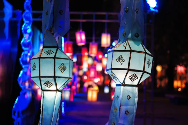 Yee Peng lantern festival in Chiang Mai Thailand — Stock Photo, Image