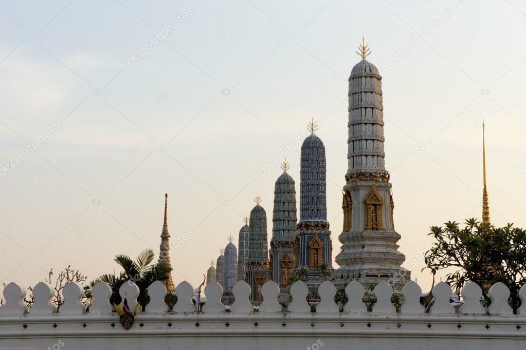 Wat Phra Kaew temple of the emerald Buddha in Bangkok Thailand