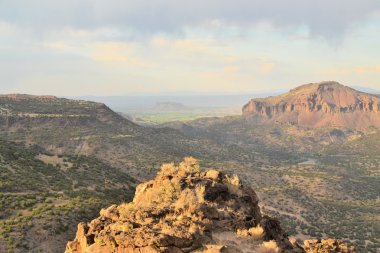 Süpürme manzara çöl peyzaj, Santa Fe, New Mexico, ABD