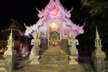 Işıklı Wat Sri Süphan gümüş Tapınağı Chiang Mai, Tayland