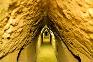 Tunnels under Cholula biggest man made pyramid clipart