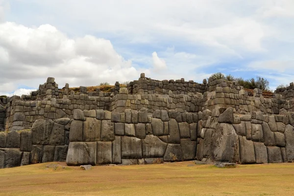 Starověké Incké pevnosti Saksaywaman, Cusco, Peru — Stock fotografie