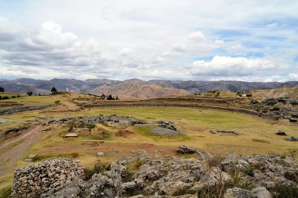 Lingkaran batu di benteng Inca Saksaywaman, Cusco, Peru — Stok Foto