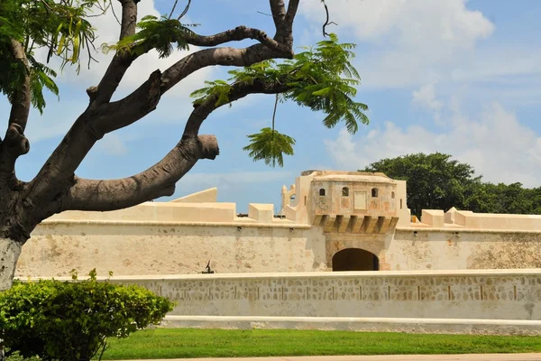 Paredes da cidade de Campeche, Yucatan, México — Fotografia de Stock