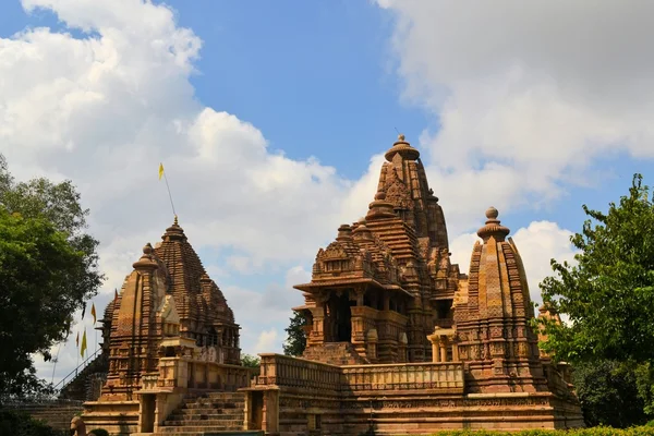 Khajuraho templos hindúes y jainas, India . — Foto de Stock