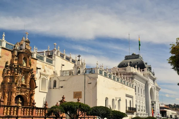 Regering gebouw van hoofdstad Sucre, Bolivia — Stockfoto