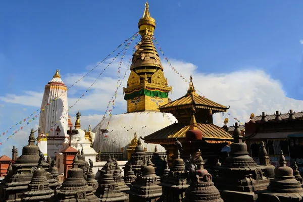 Temple du singe bouddhiste stupa à Katmandou — Photo