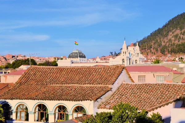 苏克雷的景观，如屋顶，玻利维亚宪法首都 — 图库照片